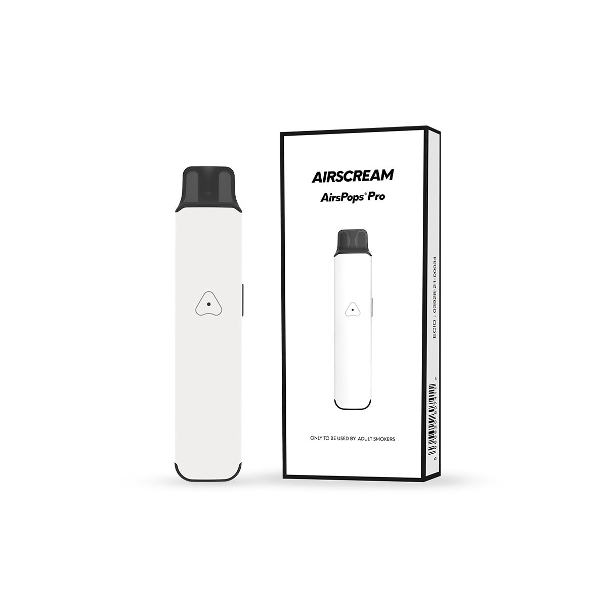 AirsPops Pro device and packaging on white