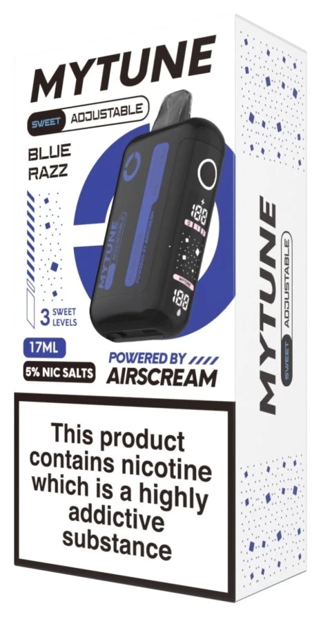 MyTune Sweet Blue Razz device and packaging
